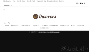 dwarvesshoes.com Screenshot
