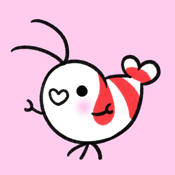 Shy Shrimp sticker