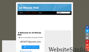 10minutemail.org Screenshot