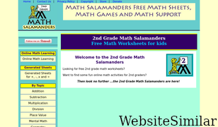 2nd-grade-math-salamanders.com Screenshot