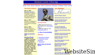 abrahamlincolnonline.org Screenshot