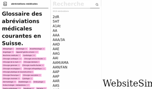 abreviationsmedicales.ch Screenshot