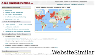 academicjobsonline.org Screenshot