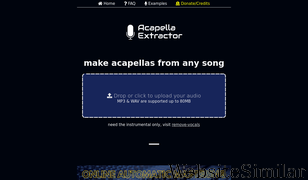 acapella-extractor.com Screenshot