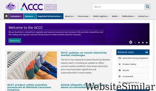 accc.gov.au Screenshot