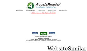 accelareader.com Screenshot