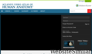 aclandanatomy.com Screenshot