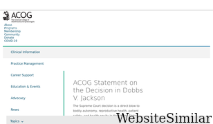 acog.org Screenshot