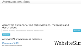 acronymsmeanings.com Screenshot