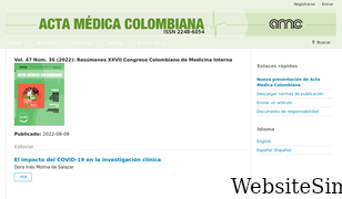actamedicacolombiana.com Screenshot
