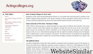actingcolleges.org Screenshot