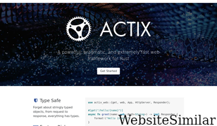 actix.rs Screenshot