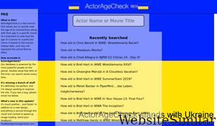 actoragecheck.com Screenshot