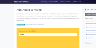 addaudiotovideo.com Screenshot