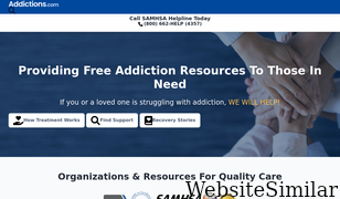addictions.com Screenshot