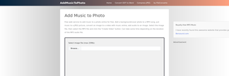 addmusictophoto.com Screenshot