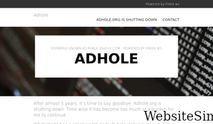 adhole.org Screenshot