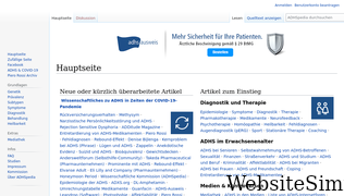 adhspedia.de Screenshot