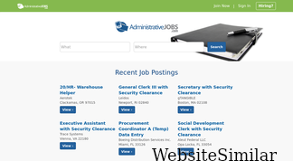 administrativejobs.com Screenshot
