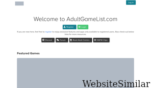 adultgamelist.com Screenshot