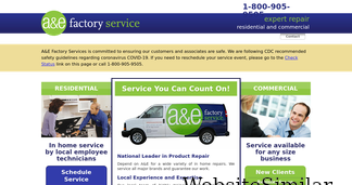 aefactoryservice.com Screenshot