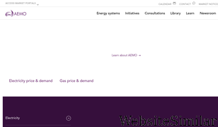 aemo.com.au Screenshot