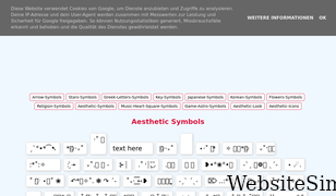 aesthetic-symbols.com Screenshot