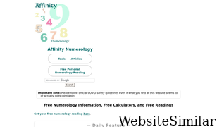 affinitynumerology.com Screenshot