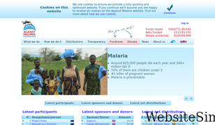 againstmalaria.com Screenshot