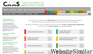 agriculturejournals.cz Screenshot