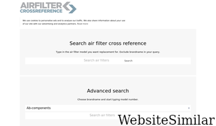 airfilter-crossreference.com Screenshot