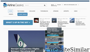 airlinegeeks.com Screenshot