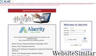 alacrity.net Screenshot