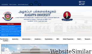 alagappauniversity.ac.in Screenshot