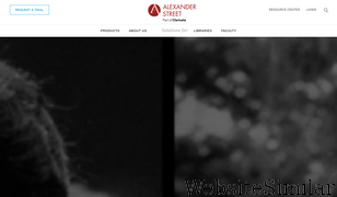 alexanderstreet.com Screenshot