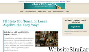 algebra-class.com Screenshot