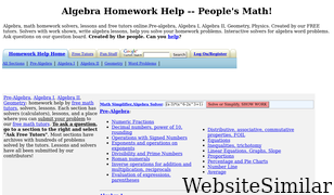 algebra.com Screenshot