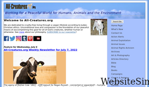 all-creatures.org Screenshot