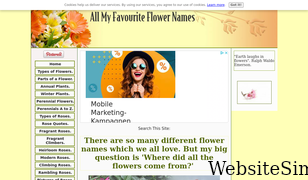 all-my-favourite-flower-names.com Screenshot