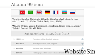 allahin99ismi.com Screenshot
