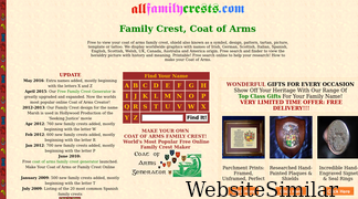 allfamilycrests.com Screenshot