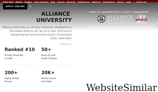 alliance.edu.in Screenshot