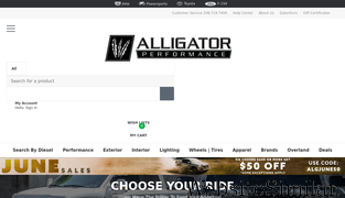 alligatorperformance.com Screenshot