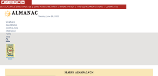 almanac.com Screenshot