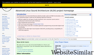 alsa-project.org Screenshot