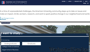 american.edu Screenshot
