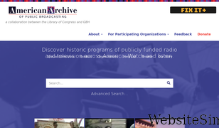 americanarchive.org Screenshot