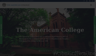 americancollege.edu.in Screenshot