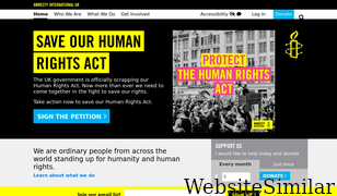 amnesty.org.uk Screenshot