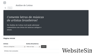 analisedeletras.com.br Screenshot